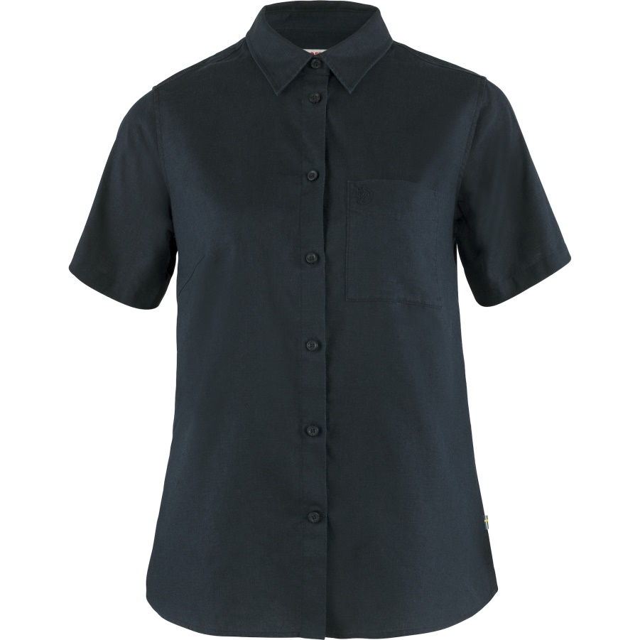 Dark Navy Fashion Fjällräven Övik Travel Shirt Ss M