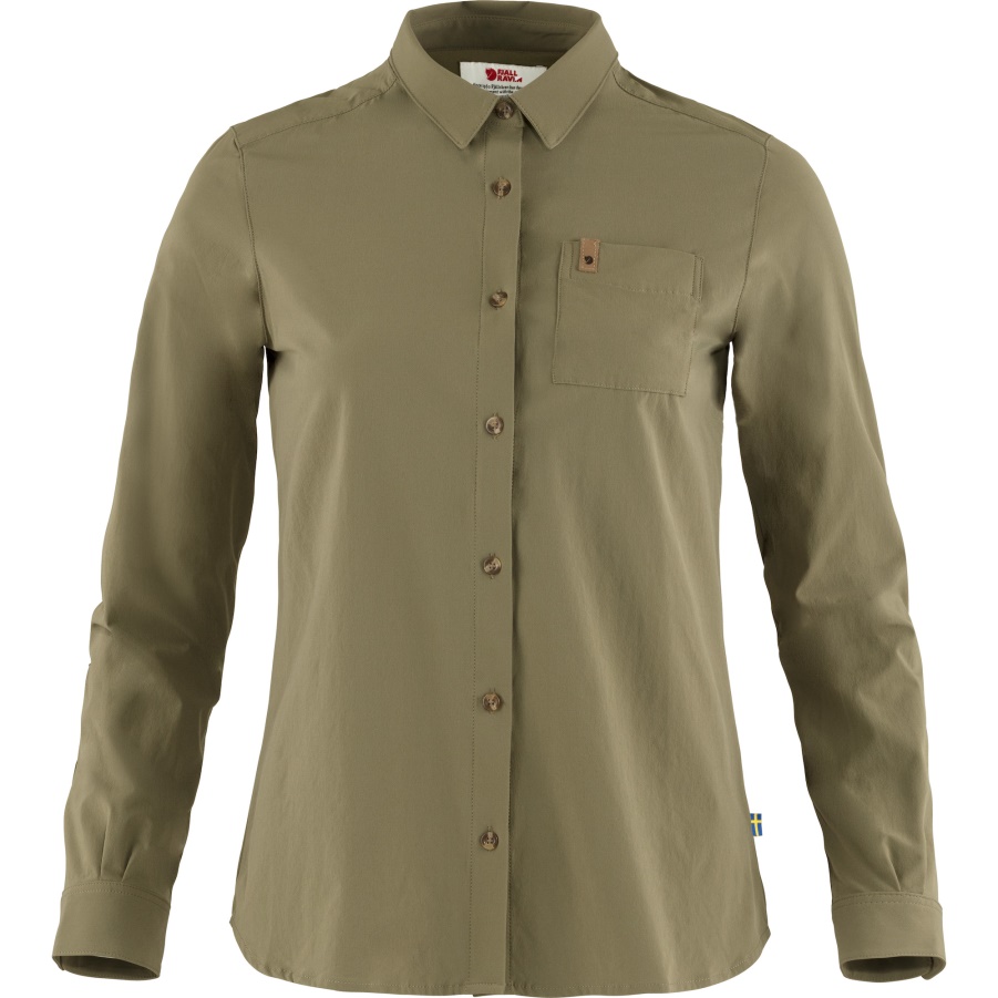 Grünes Övik Lite Shirt Ls W Fashion Fjällräven