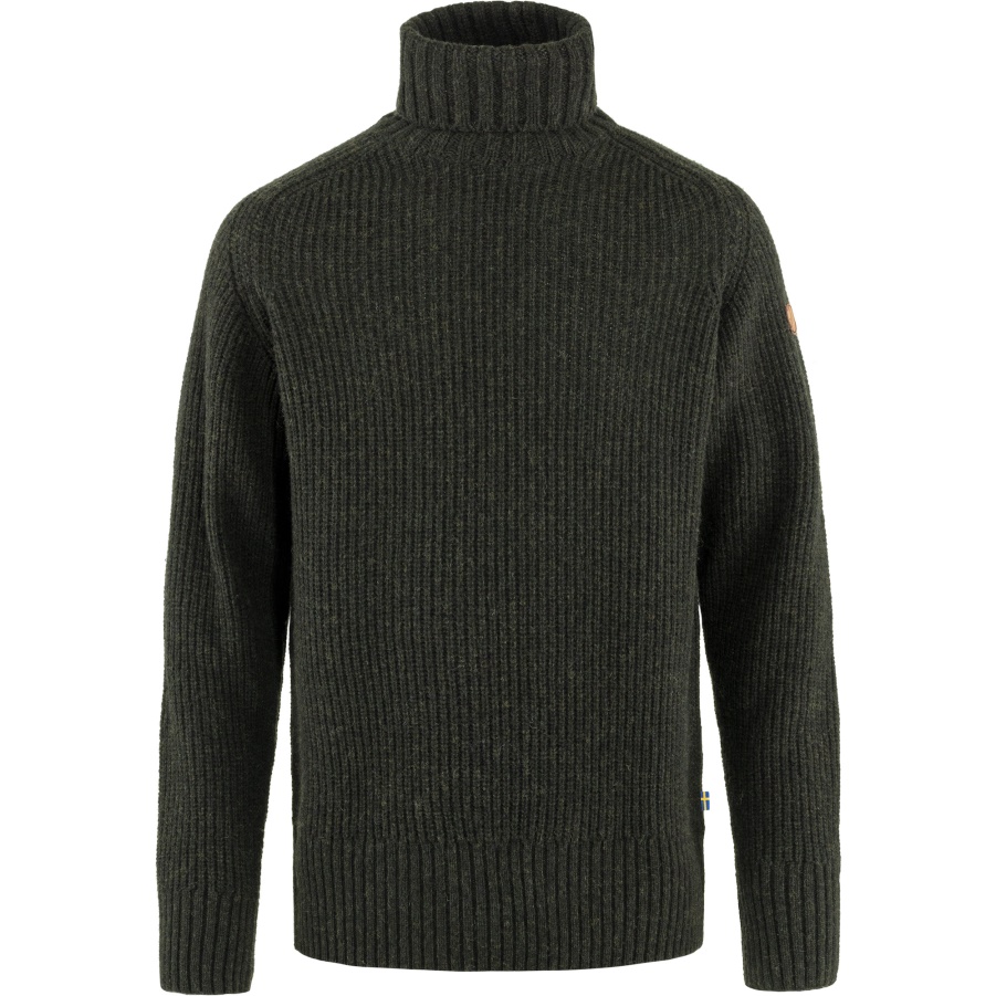 Dark Olive Fashion Fjällräven Övik Rollkragenpullover M