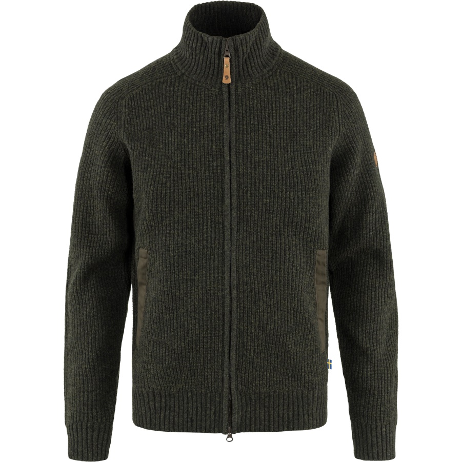 Dunkeloliv Övik Strickjacke Mit Reißverschluss M Modemarke Fjällräven
