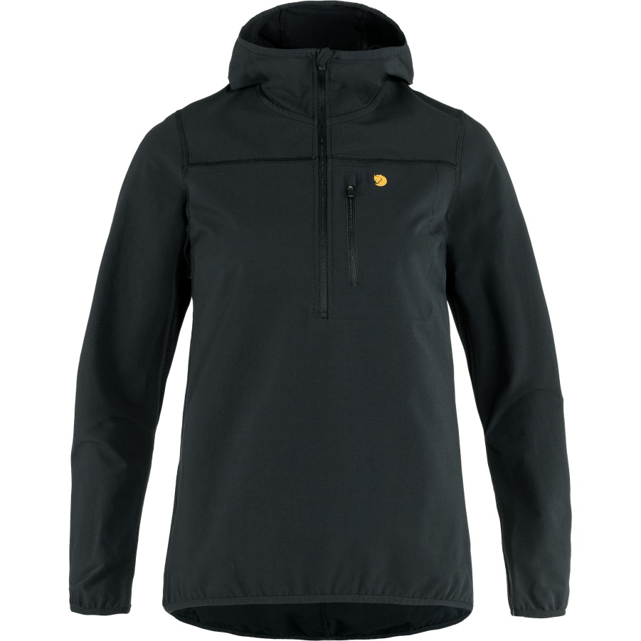 Fashion Fjällräven Schwarz Bergtagen Stretch Halber Reißverschluss M