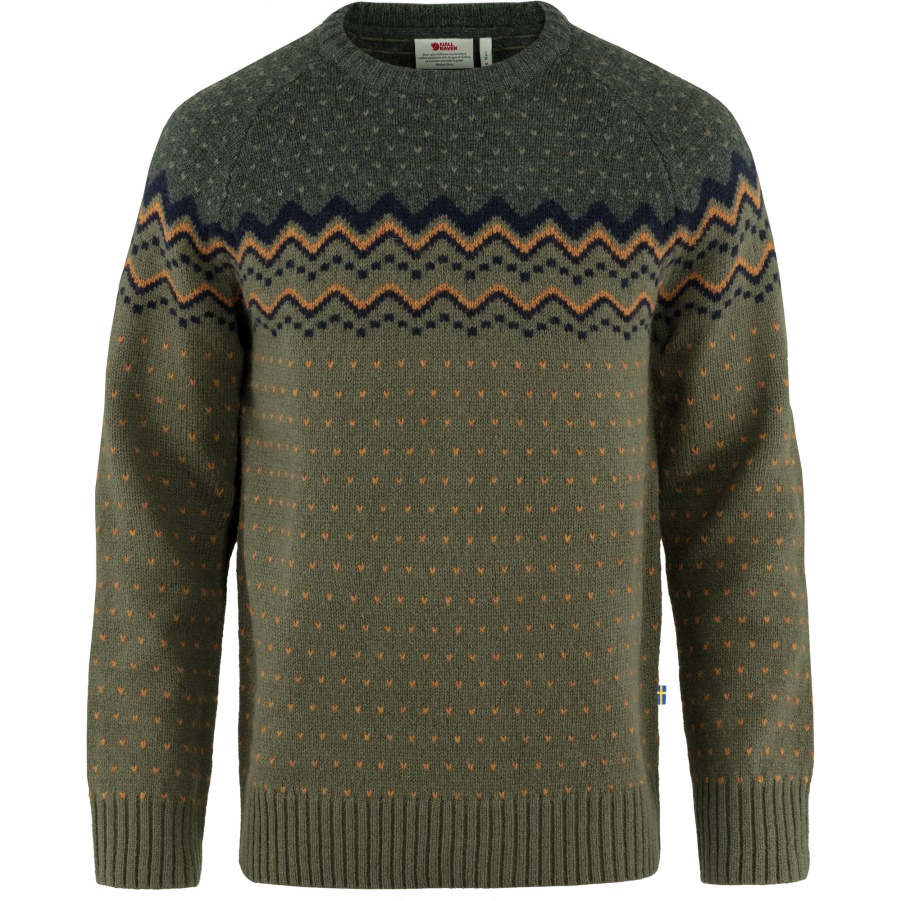Övik Strickpullover M Mode Fjällräven Laurel Green-deep Forest