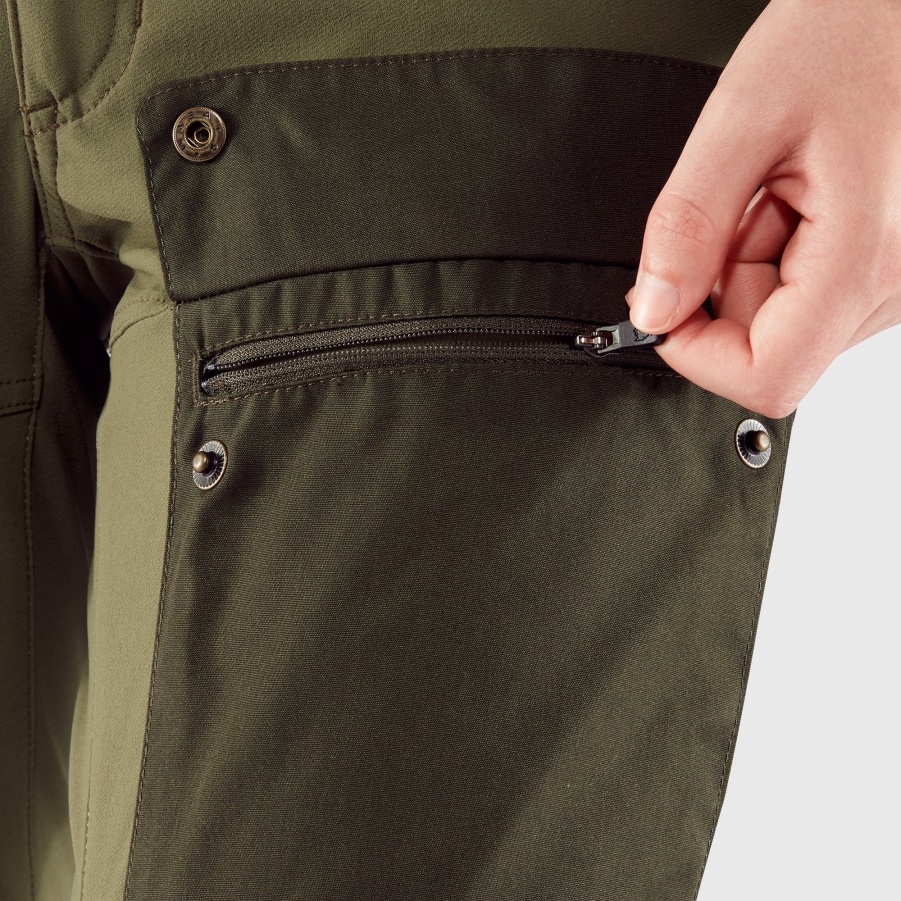 Fashion Fjällräven Cabin Red-Rowan Red Keb Pants W Short