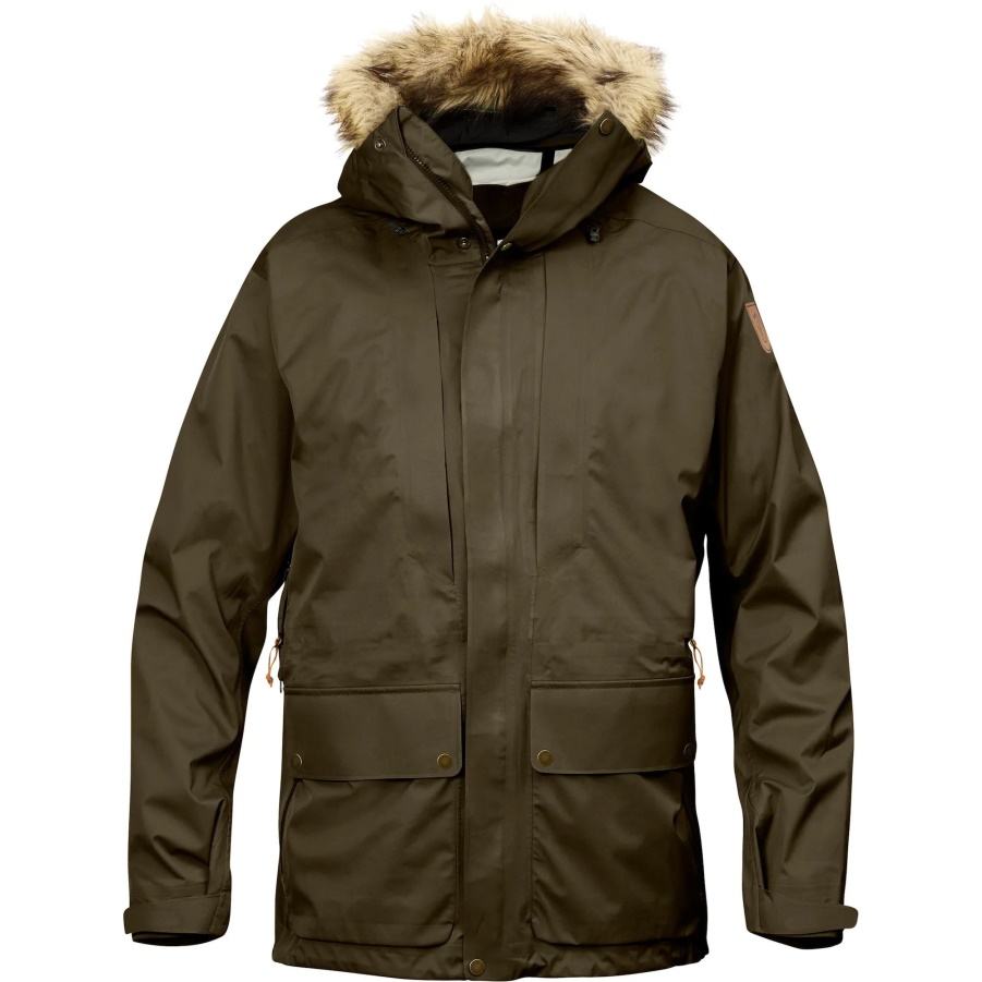 Keb Eco-shell Parka M Dark Olive Fashion Fjällräven