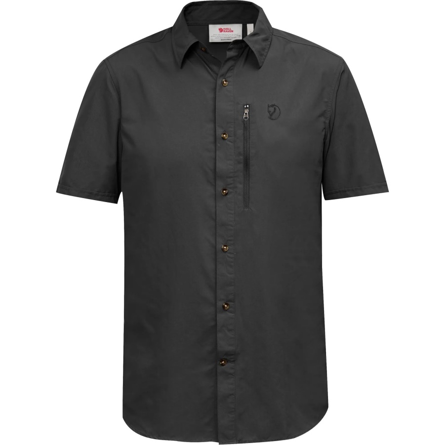 Dunkelgraues Abisko Wanderhemd Ss M Fashion Fjällräven