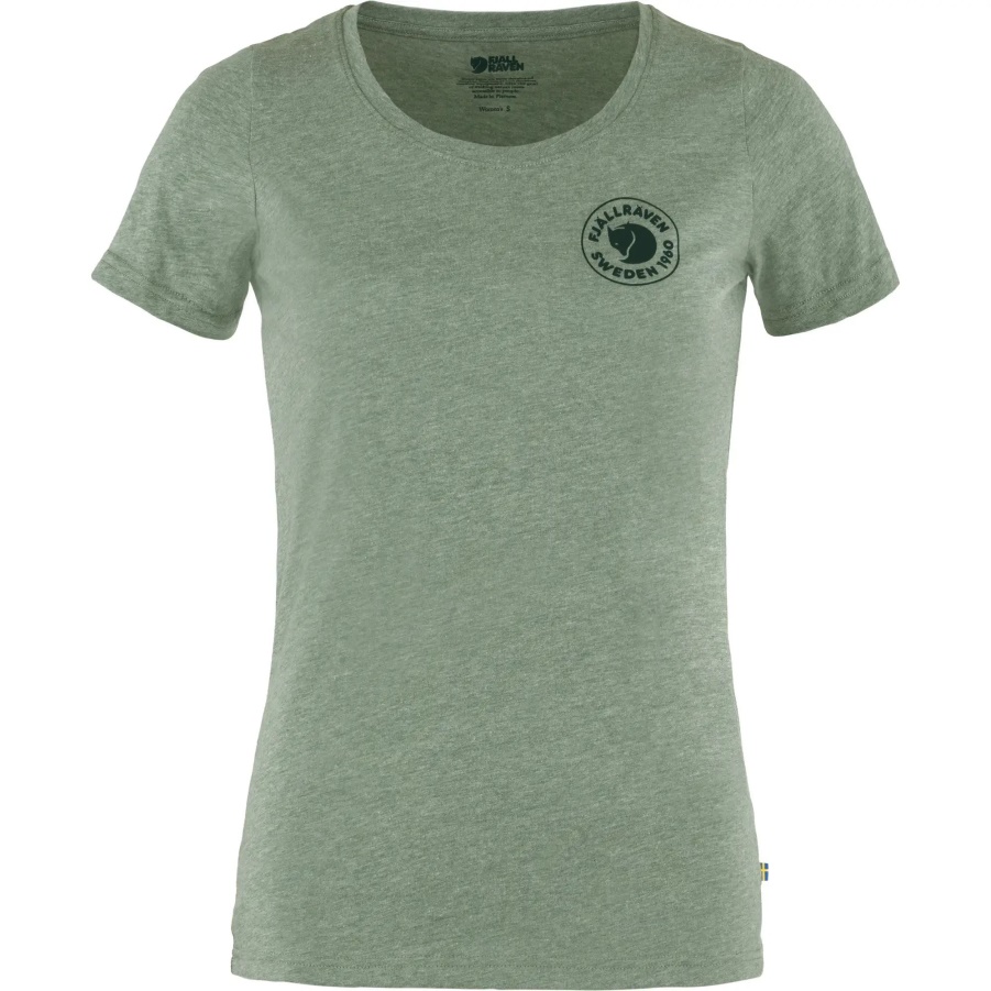 1960 Logo T-shirt W Patina Grün-melange Fashion Mountain Fox