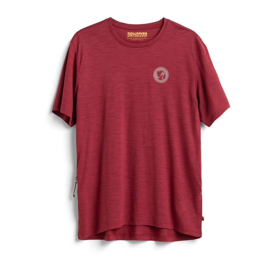 Granatapfelrotes S/f Woll T-shirt M Fashion Fjällräven