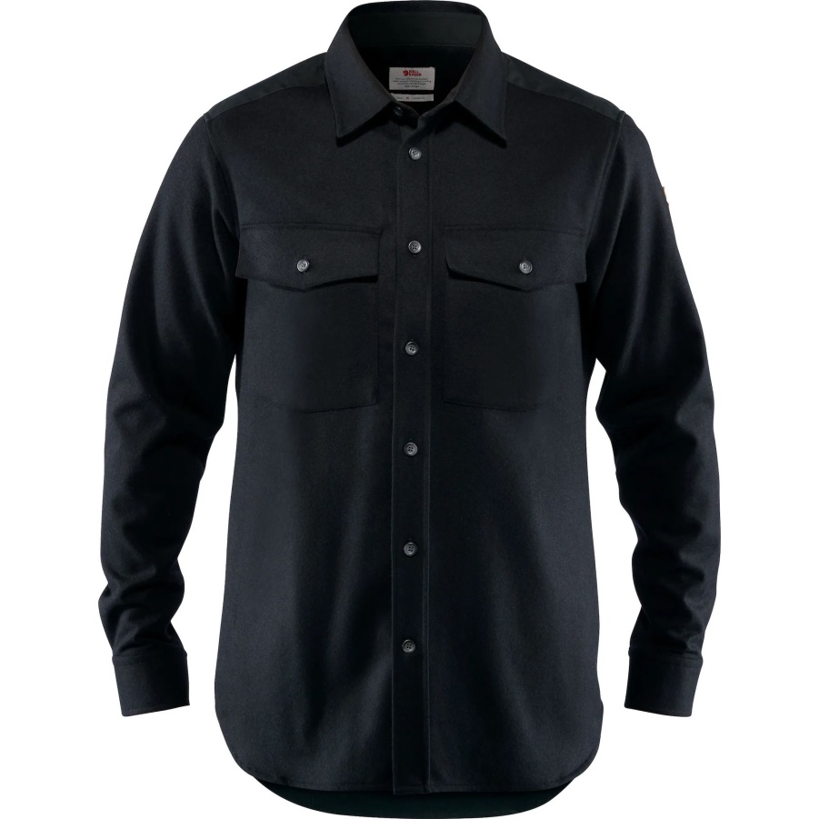 Schwarzes Övik Rewollhemd Ls M Fashion Fjällräven
