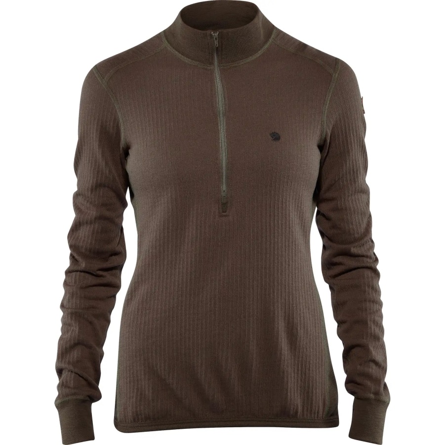 Dark Olive Fashion Fjällräven Värmland Woolterry Half Zip M