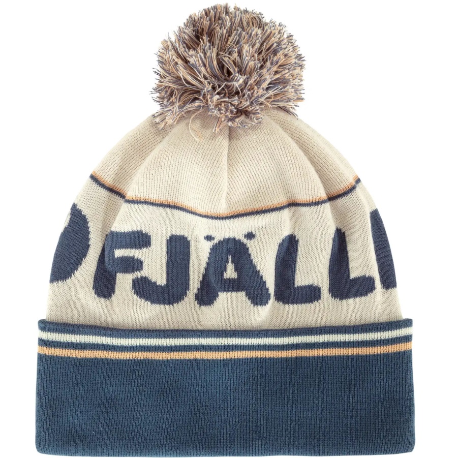 Bommelmütze Fashion Fjällraven Kreideweiß-indigoblau