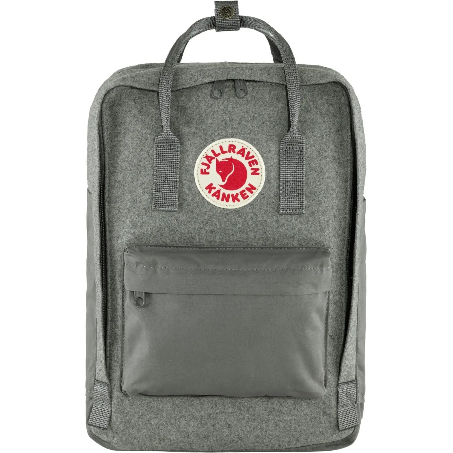 Granitgrau Fjällräven Kånken Re-wool Laptop 15