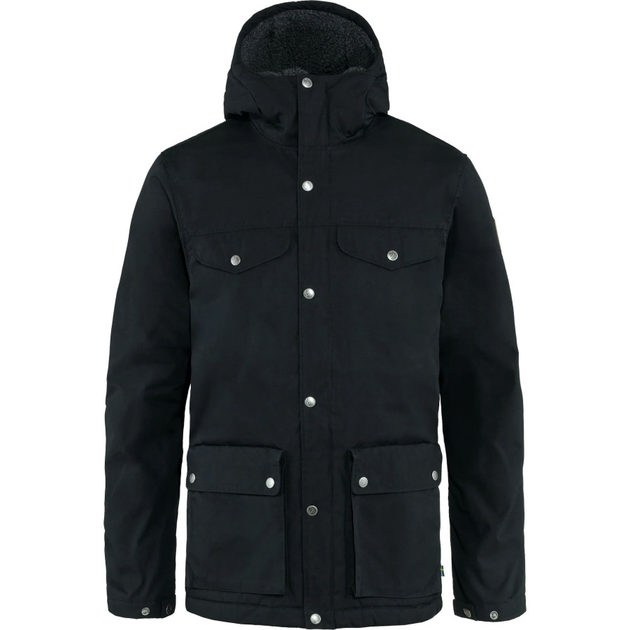 Schwarz Fashion Fjällräven Greenland Winterjacke M