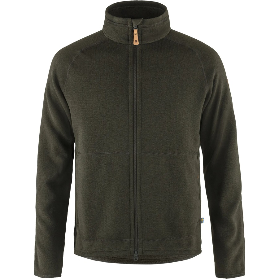 Deep Forest Övik Fleece-Pullover Mit Reißverschluss M Fashion Fjällräven