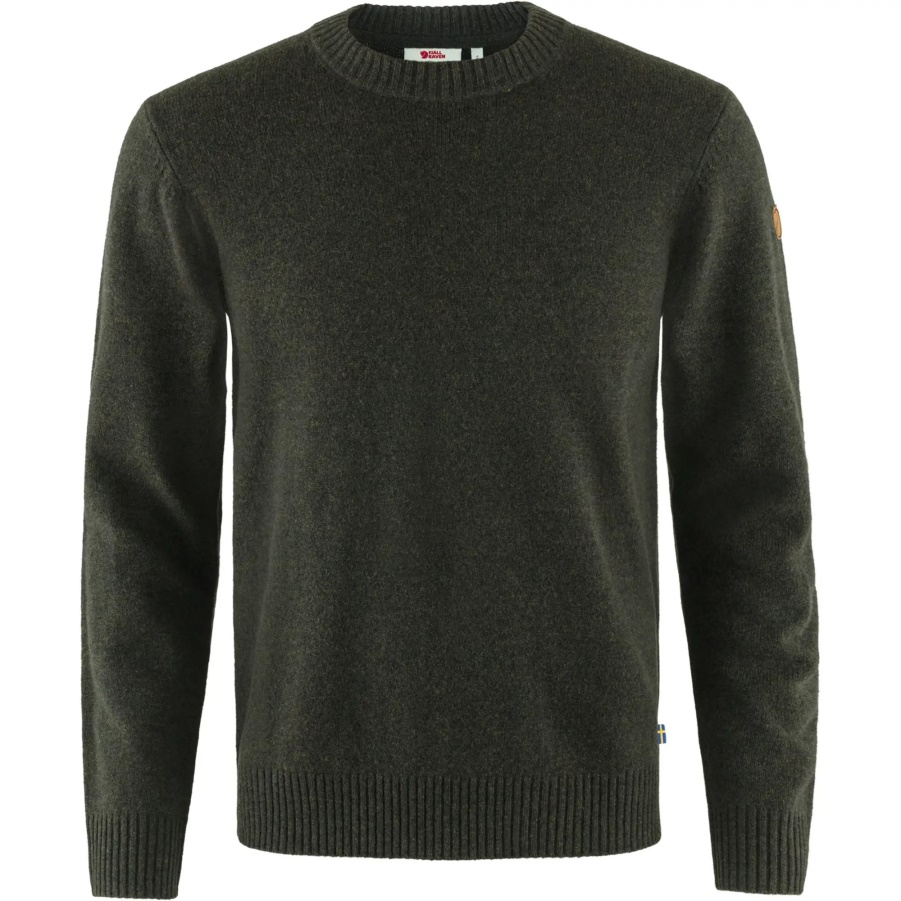 Fashion Fjällräven Övik Rundhalspullover M Dark Olive
