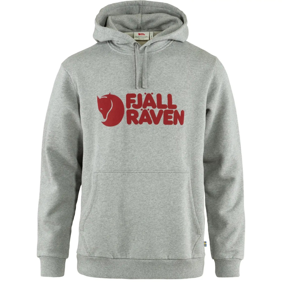 Logo Hoodie M Grau-meliert Fashion Fjällräven
